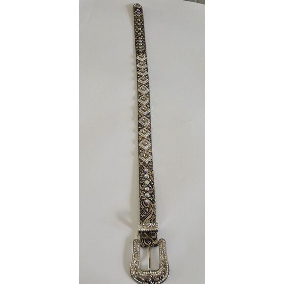 Angel Ranch Western Belt Embellished Crystals Womens Small‎ - Picture 5 of 12